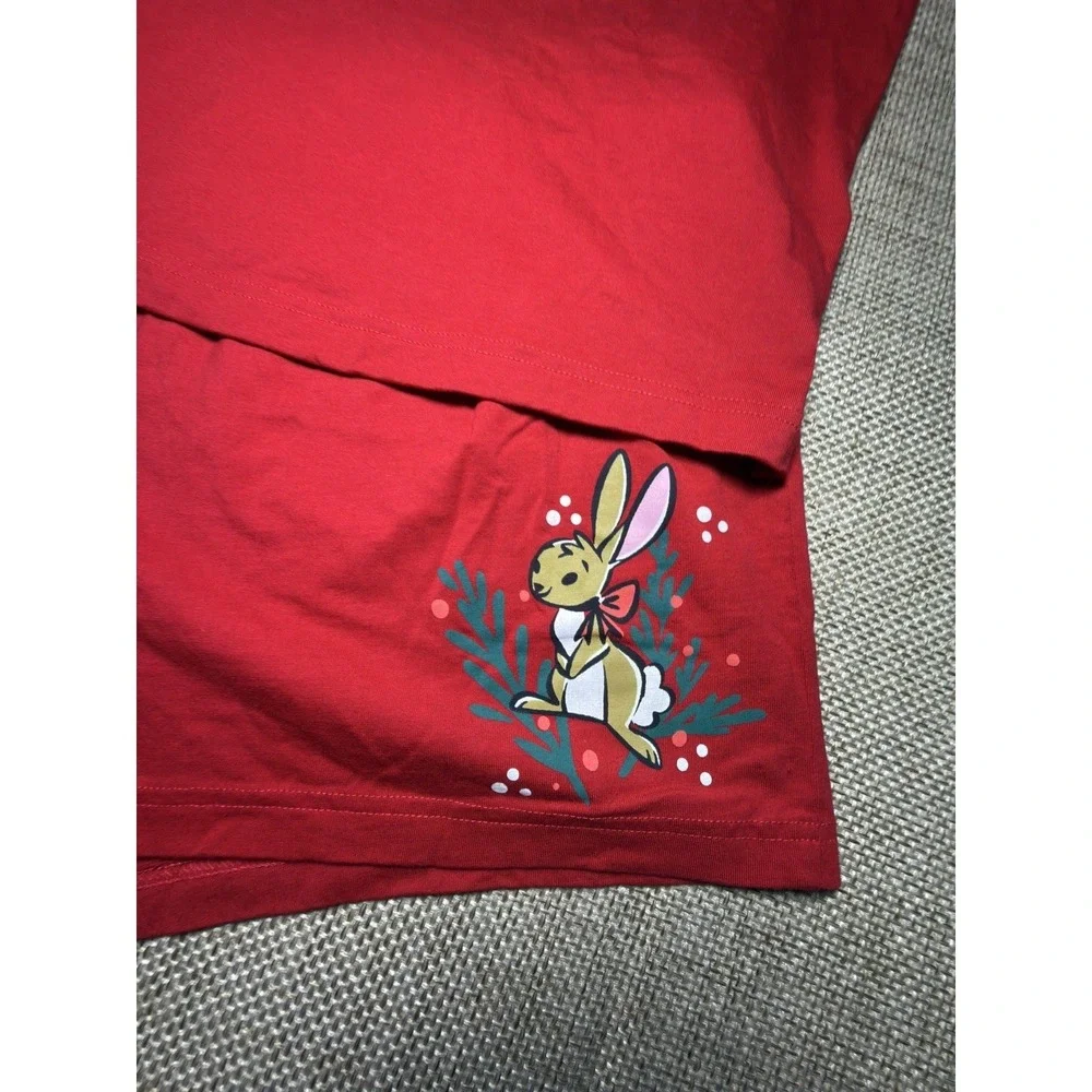 Disney Parks Minnie Mouse Lounge Set XL Red Top Shorts Pajamas Lightweight - Picture 5 of 12